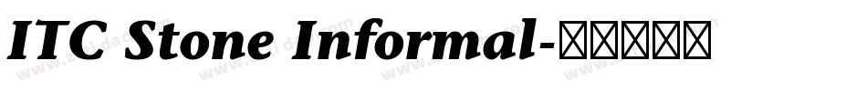 ITC Stone Informal字体转换